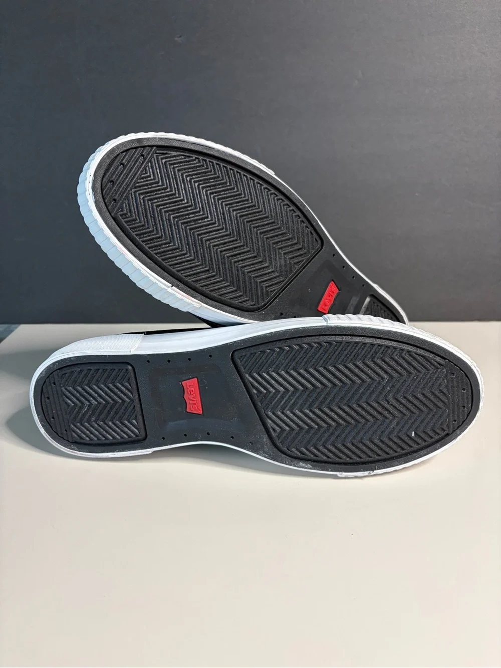 Levi's Black Canvas Low-Top Sneakers with White Accents